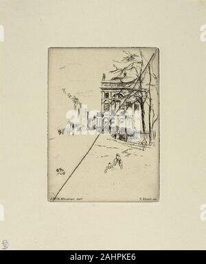 James McNeill Whistler. Fitzroy Square. 1854-1903. United States. Gravure à la pointe sèche, avec l'annulation, à l'encre noire sur papier vergé ivoire Banque D'Images