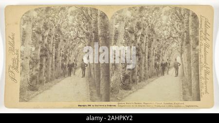 Underwood & Underwood (éditeur). Queen Mary's Bower, Hampton Court, Londres, Angleterre. 1892. United States. À l'albumine argentique, stéréo Banque D'Images