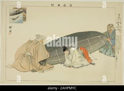 Tsukioka Kôgyo. Kunikusu, de la série des photos de pas de performances (Nogaku Zue). De 1893 à 1903. Le Japon. Gravure sur bois en couleur Banque D'Images