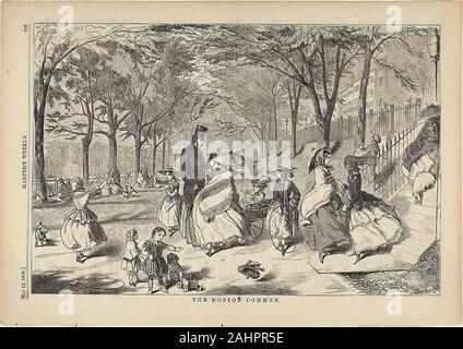 Winslow Homer. Le Boston Common. 1858. United States. La gravure sur bois sur papier Banque D'Images