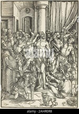 Albrecht Dürer. La flagellation, de la grande passion. 1496-1497. L'Allemagne. Gravure en noir sur papier vergé ivoire Banque D'Images