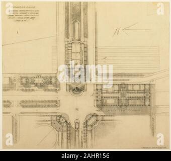 L'architecte Daniel Burnham (Hudson). Le Plan de 119 Plaque de Chicago, Chicago 1909. Plan de l'intersection de Michigan Avenue et 12e Rue. 1907. Chicago. Graphite sur papier Banque D'Images