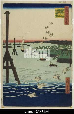 Estampe Japonaise Ancienne Chikanobu - Neige, Hiver, Mer Et Chat, œuvre Originale 1884