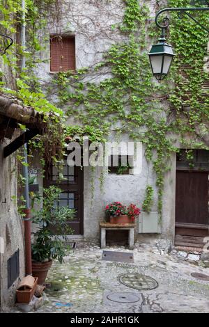 Haut de Cagnes, Village Médiéval, Cagnes sur Mer, Cote d Azur, Provence, Alpes Maritimes, Côte d'Azur, France, Europe Banque D'Images