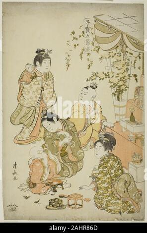 Torii Kiyonaga. Festival de la poupée, de la série Jeux d'enfants précieux des cinq festivals (Kodakara gosetsu asobi). 1796-1806. Le Japon. Estampe oban couleur ;