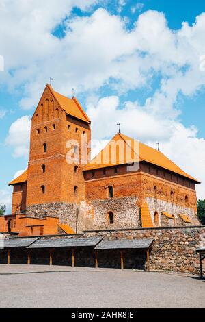 L'île de Trakai Castle en Lituanie Banque D'Images