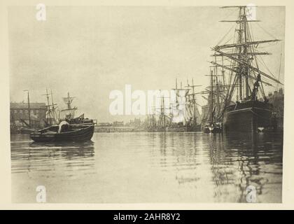 Peter Henry Emerson. Le havre de paix. 1887. L'Angleterre. Photoetching, pl. XXIV de l'album Wild Life sur une eau de marée Les Aventures d'un House-Boat et son équipage (1890) ; edition 270/500 Banque D'Images