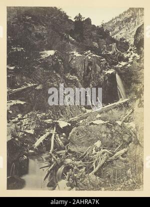 Andrew Joseph Russell. Le ruisseau de la ville, les montagnes Wasatch Canon, vallée du lac salé. 1868-1869. United States. L'albumine, pl. XXIV de l'album Soleil Photos de paysages des Rocheuses (1870) Banque D'Images