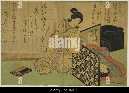 De l'école Utagawa. Portrait de l'Acteur Memorial Bando Shuka I. 1855. Le Japon. Gravure sur bois en couleur Banque D'Images