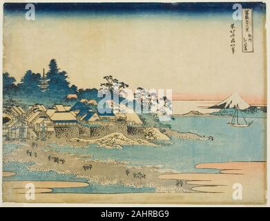 Katsushika Hokusai. Dans la province de Sagami (Enoshima Enoshima Soshu), de la série trente-six vues du Mont Fuji Fugaku sanjurokkei (). 1825-1838. Le Japon. Estampe oban couleur ; Banque D'Images