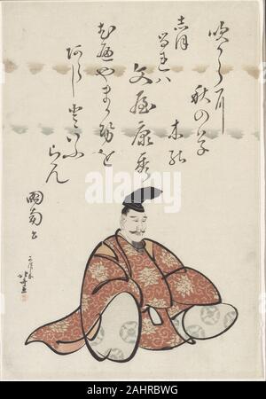 Katsushika Hokusai. Le poète Bunya no Yasuhide, de la série six poètes immortels (Rokkasen). 1805-1815. Le Japon. Estampe oban couleur ; Banque D'Images