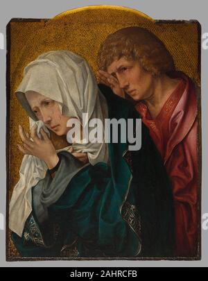 Jacob Cornelisz van Oostsanen.. La Vierge et saint Jean l'Évangéliste. 1510-1530. Aux Pays-Bas. Huile sur panneau le jumelage les chiffres de la Vierge Marie et saint Jean l'Évangéliste, ce panneau était probablement la moitié droite d'un diptyque. Une représentation du Christ après la Crucifixion, un type caractérisé comme l'homme des douleurs, probablement remplies le perdu panneau de gauche et aurait été l'objet de la regards larmoyant de Marie et Jean et aussi de la méditation de la propriétaire du diptyque. Le fond d'or texturé suggère que les chiffres existent dans l'espace d'un visionnaire, adapté à l'meditativ Banque D'Images