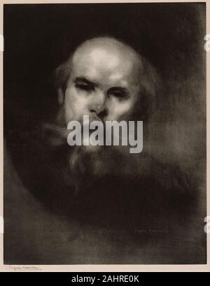 Eugène Carrière. Portrait de Paul Verlaine. 1896. La France. Lithographie en noir de deux pierres sur papier de Chine, prévue sur vélin crème (Chine collé) Banque D'Images