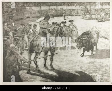 Alexandre Lunois. Bull-Fight. 1897. La France. Lithographie en noir et gris-gris sur papier ivoire Chine Banque D'Images