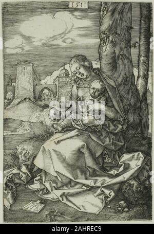 Albrecht Dürer. Madonna avec la poire. 1511. L'Allemagne. Gravure en noir sur papier vergé ivoire Banque D'Images