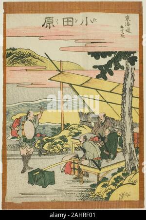 Katsushika Hokusai. À partir de la série d'Odawara, Cinquante-trois Stations du Tokaido (Tokaido gojusan tsugi). 1801-1811. Le Japon. Estampe chuban couleur ; Banque D'Images