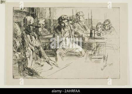 James McNeill Whistler. Longshore Hommes. 1859. United States. Pointe sèche en noir sur vélin chamois Banque D'Images