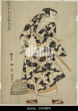 Utagawa Toyokuni III Ichikawa Yaozo I. Tachibanaya Fuwa Banzaemon comme, de la série Portraits d'acteurs sur scène (Yakusha butai no sugata-e). 1794. Le Japon. Estampe oban couleur ; Banque D'Images