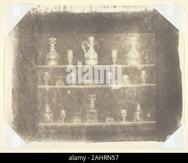 William Henry Fox Talbot. Les ouvrages en verre sur trois étagères. 1839-1844. L'Angleterre. Impression sur papier salé Banque D'Images