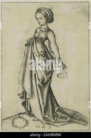 Martin Schongauer. La deuxième bête vierge. 1450-1491. L'Allemagne. Gravure sur papier Banque D'Images