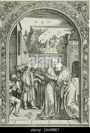 Albrecht Dürer. Saint Joachim et Anne se rencontrent à la Golden Gate, à partir de la vie de la Vierge. 1504. L'Allemagne. Gravure en noir sur papier vergé ivoire Banque D'Images