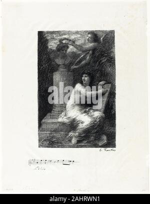 Henri Fantin-Latour. Pour Berlioz, petite plaque. 1895. La France. Lithographie en noir sur blanc chine Banque D'Images