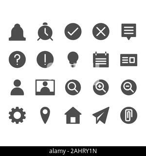 Internet d'affaires de base, l'icône de l'interface web rempli de style site web et app. Vector illustration emblématique. Illustration de Vecteur