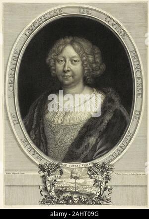 Antoine Masson. Marie de Lorraine, Duchesse de Guise, Princesse de Joinville. 1684. La France. Gravure sur papier Banque D'Images