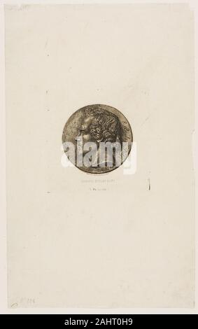 Charles Meryon. Portrait du poète Evariste Boulay-Paty. 1861. La France. Gravure sur papier vergé ivoire Banque D'Images