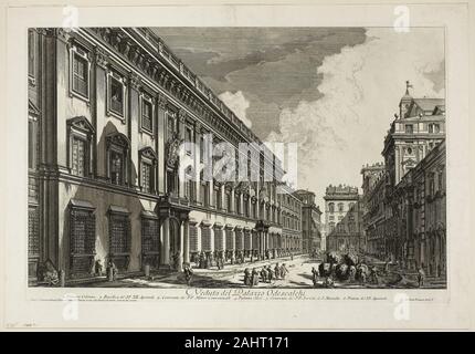 Giovanni Battista Piranesi. Vue sur le Palazzo Odescalchi, à partir des vues de Rome. 1750-1759. L'Italie. Gravure sur papier vergé ivoire lourd Banque D'Images