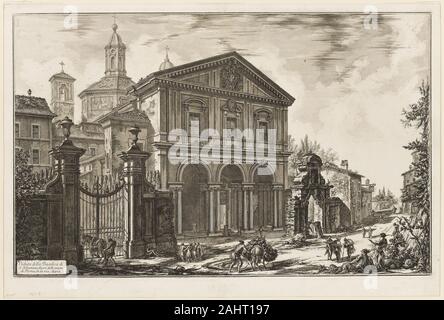 Giovanni Battista Piranesi. Vue sur la Basilique de San Sebastiano fuori delle mura [St. Sebastian en dehors des murs] sur la Via Appia, à partir des vues de Rome. 1750-1759. L'Italie. Gravure sur papier vergé ivoire lourd Banque D'Images