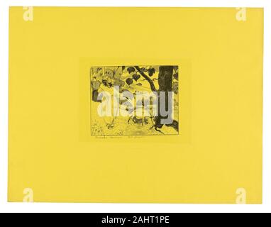 Paul Gauguin. Pastorales Martinique (Martinique) pastorales, de la suite Volpini. 1889. La France. Zincograph en noir sur papier vélin jaune de chrome Banque D'Images