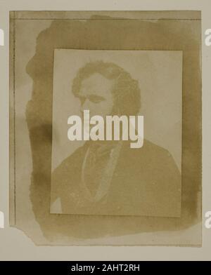 William Henry Fox Talbot. Portrait d'Henneman en profil. 1843. L'Angleterre. Impression sur papier salé Banque D'Images