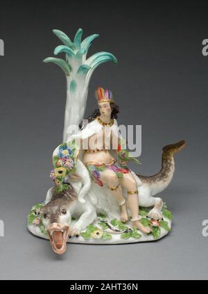 Manufacture de porcelaine de Meissen (fabricant). Figure allégorique représentant l'Amérique. 1746. Meissen. Pâte dure, porcelaine, émaux polychromes et dorure Banque D'Images