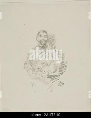 James McNeill Whistler. Stéphane Mallarmé. 1892. United States. Lithographie de transfert en gris-noir sur papier vergé ivoire Banque D'Images