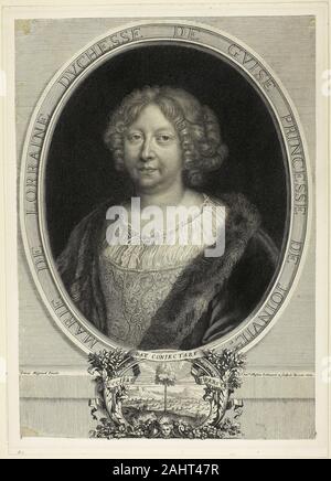 Antoine Masson. Marie de Lorraine, Duchesse de Guise, Princesse de Joinville. 1684. La France. Gravure sur papier Banque D'Images