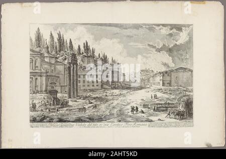 Giovanni Battista Piranesi. Vue sur le site de l'ancien Forum romain, à partir des vues de Rome. 1750-1759. L'Italie. Gravure sur papier vergé ivoire lourd Banque D'Images