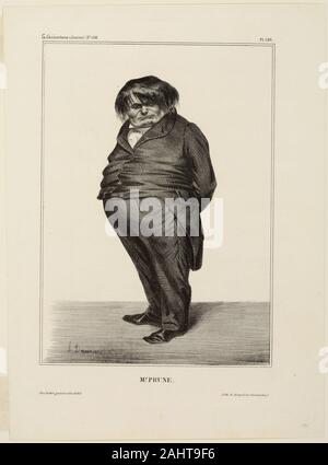 Honoré-Victorin Daumier. M. prune, la plaque de 288 célébrités de la caricature. 1833. La France. Lithographie en noir sur vélin crème Banque D'Images