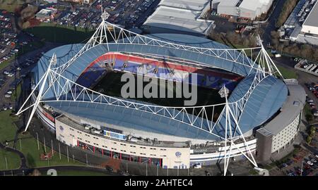 Vue aérienne du stade de l'université des Bolton Wanderers Banque D'Images