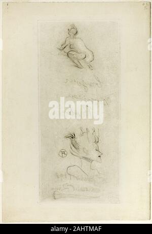 Henri de Toulouse-Lautrec. Bonjour Monsieur Robin. 1898. La France. Pointe sèche en noir à partir d'une plaque de zinc sur vélin ivoire Banque D'Images