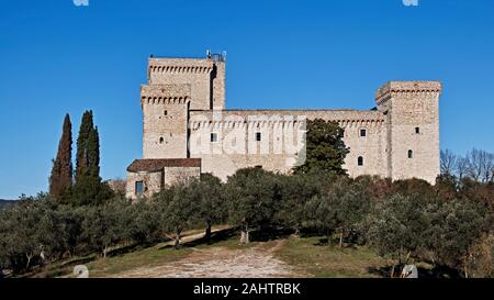 Vue sur le rocher de Narni, forteresse Albornoz, l'Italie, Banque D'Images