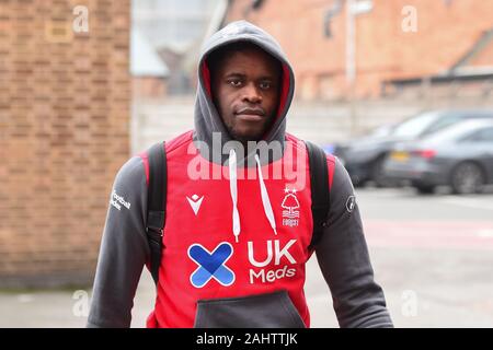 Nottingham, Royaume-Uni. 1er janvier 2020. Brice Samba (30) La forêt de Nottingham au cours de la Sky Bet Championship match entre Nottingham Forest et Blackburn Rovers au sol de la ville de Nottingham, le mercredi 1er janvier 2020. (Crédit : Jon Hobley | MI News) photographie peut uniquement être utilisé pour les journaux et/ou magazines fins éditoriales, licence requise pour l'usage commercial Crédit : MI News & Sport /Alamy Live News Banque D'Images