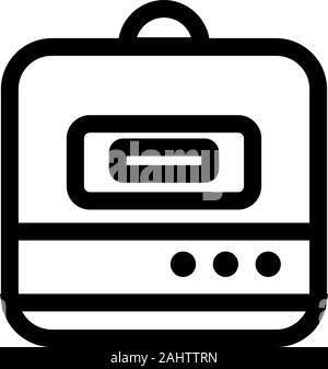 L'icône de la mijoteuse vecteur. Illustration symbole contour isolé Illustration de Vecteur