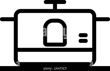 L'icône de la mijoteuse vecteur. Illustration symbole contour isolé Illustration de Vecteur