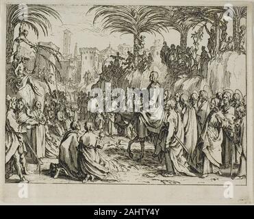 Jacques Callot. Le Christ est l'entrée dans Jérusalem, du Nouveau Testament. 1635. La France. Eau-forte sur papier Banque D'Images