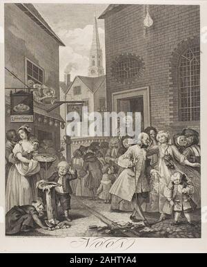 William Hogarth. Midi, la plaque deux des quatre moments de la journée. 1738. L'Angleterre. La gravure en noir sur papier vergé ivoire Banque D'Images