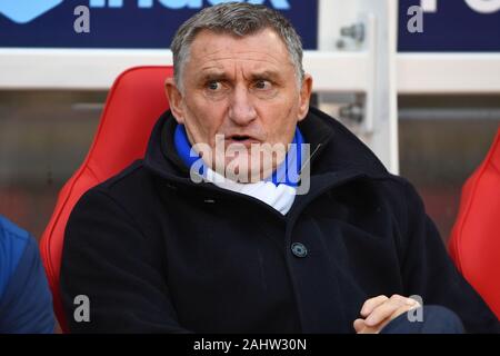 Nottingham, Royaume-Uni. 1er janvier 2020. Les Blackburn Rovers Manager Tony Mowbray au cours du match de championnat Sky Bet entre Nottingham Forest et Blackburn Rovers au sol de la ville de Nottingham, le mercredi 1er janvier 2020. (Crédit : Jon Hobley | MI News) photographie peut uniquement être utilisé pour les journaux et/ou magazines fins éditoriales, licence requise pour l'usage commercial Crédit : MI News & Sport /Alamy Live News Banque D'Images