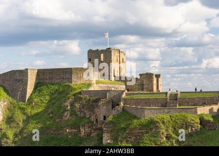 Tynemouth Priory et Château de King Edward's Bay, de Tynemouth, Tyne et Wear, Angleterre, Royaume-Uni Banque D'Images