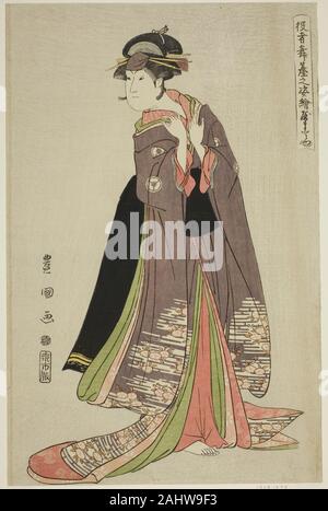 Utagawa Toyokuni Hanshiro Iwai Yamatoya I. IV comme Katanaya Ohana, de la série Portraits d'acteurs sur scène (Yakusha butai no sugata-e). 1794. Le Japon. Estampe oban couleur ; Banque D'Images