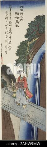 Utagawa Hiroshige. Koya Jewel River dans la province de Kii Kii (Koya), de la série Jewel six rivières (Tamagawa um no uchi). 1830-1844. Le Japon. Gravure sur bois en couleur ; chutanzaku Banque D'Images